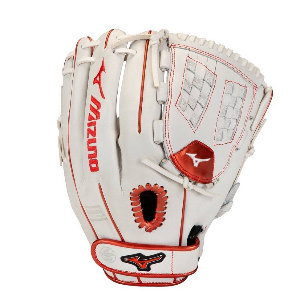 Damske Rukavice Mizuno MVP Prime SE Fastpitch 12" Softball Biele/Červené Vypredaj VKDZ75369
